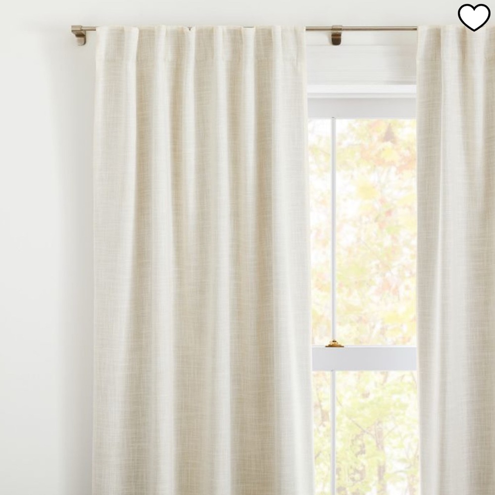 West Elm Crossweave CurtainsNatural Canvas 48”W x 108”L New Pole Pkt Set of 2